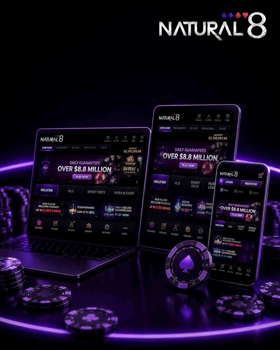 Natural8 Thailand poker platform